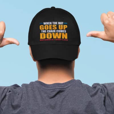 When The Hat Goes Up The Chair Comes Down Funny Twill Cap - I Survived The Riverboat Brawl Alabama Snapback Hat