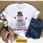 Personalized Snowman Name Shirt - Custom Family Name T-Shirt and Sweatshirt, Family Christmas Gift