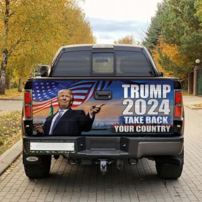 Trump 2024 Take Back Your Country Truck Tailgate Decal Sticker Wrap - Vinyl Graphic Decal Bumper Sticker