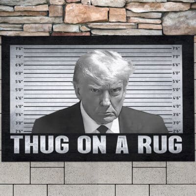 Thug On A Rug Funny Donald Trump Mug Shot House Doormat - Outdoor Indoor Doormat