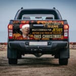Don't Forget To Leave Milk And Cookies For Jesus Funny Biden Halloween  Truck Tailgate Decal Sticker Wrap
