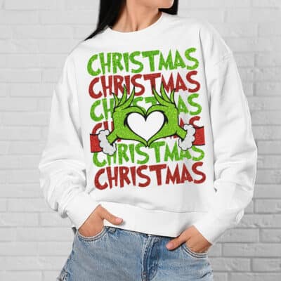 Retro Grnicmas Christmas Funny Sweatshirt - Love Christmas Grinches Shirt