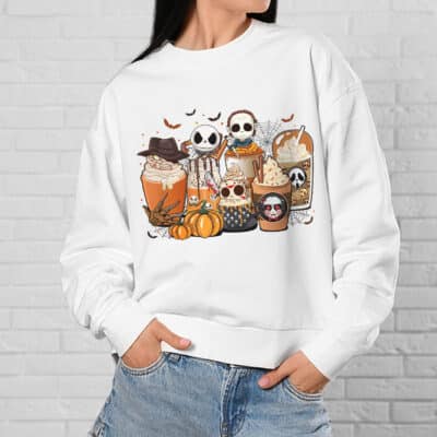 Halloween Cup Horror Funny Character Fall T-Shirt - Sweatshirt - Hoodie