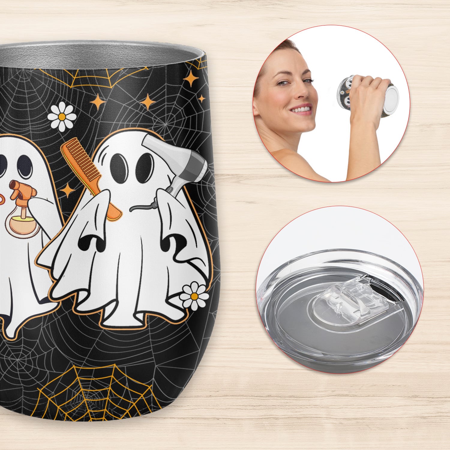 12oz wine tumbler Mockup Keyfeature 2