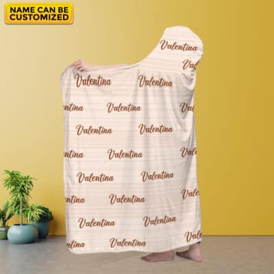 Alternative view of Personalized Custom Hooded Blanket, Baby Girl Blanket, Name Blanket, Baby Blanket, Kids Blanket, Personalized Gift, Custom Gift