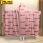Personalized Custom Hooded Blanket, Baby Girl Blanket, Name Blanket, Baby Blanket, Kids Blanket, Personalized Gift, Custom Gift