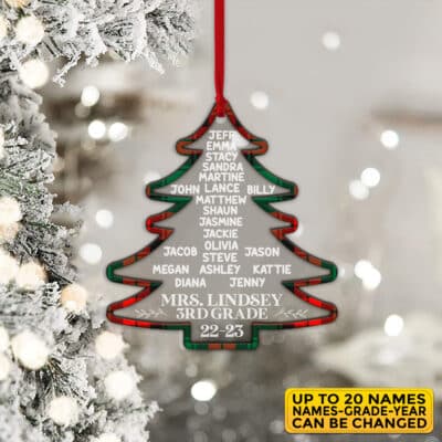 Classroom Class Teachers Ornament Student List Personalized - Class Ornament, Class Present for Teacher