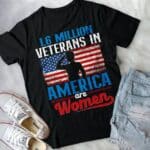 1.6 Million Veterans In America Are Women T-Shirt - V-Neck - Veteran Day Gifts For Women