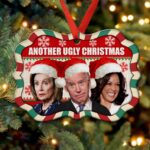 Another Ugly Christmas Funny Biden Nancy Kamala Santa Ugly Christmas Benelux Shaped Christmas Ornament Keepsake