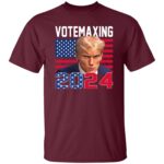 Votemaxing Trump, Maroon, Unisex T-Shirt