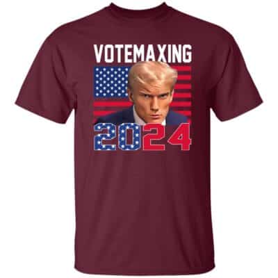 Votemaxing Trump, Maroon, Unisex T-Shirt