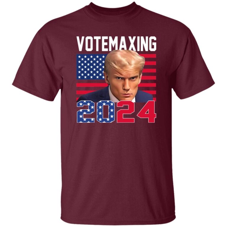 Votemaxing Trump, Maroon, Unisex T-Shirt