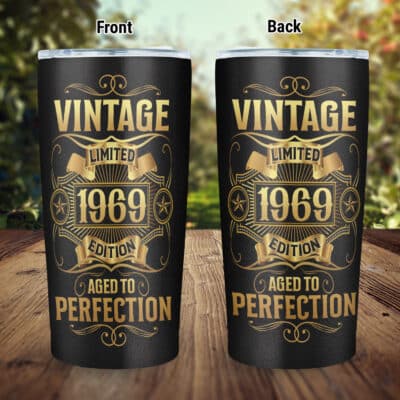 Birthday Gifts for Women, Men - Birthday Tumbler Cups - Vintage Tumbler Years Old Birthday Gifts For Women Men Unique