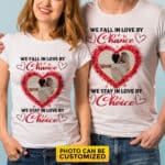 Personalized We Fall In Love By Chance We Stay In Love By Choice T-Shirt - Valentine Matching Couple V-Neck