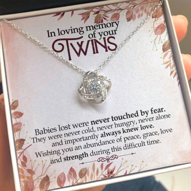 In Memory Of Your Twins Loss Of Twins Love Message Pendant