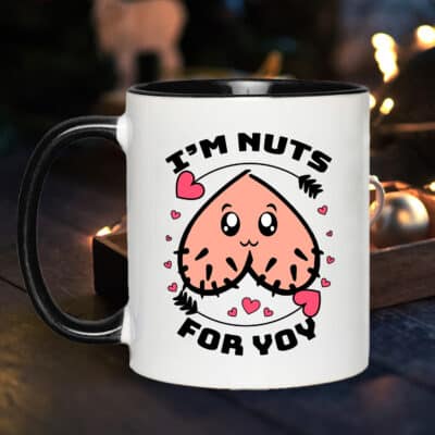 I'm Nuts For You Funny Valentine Accent Coffee Mug - Naughty Valentines Day Mug Gifts
