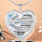 Dragonfly Surrounded by Your Glory What Will My Heart Feel Will I Dance for You Jesus Luxury Heart Pendant Necklace