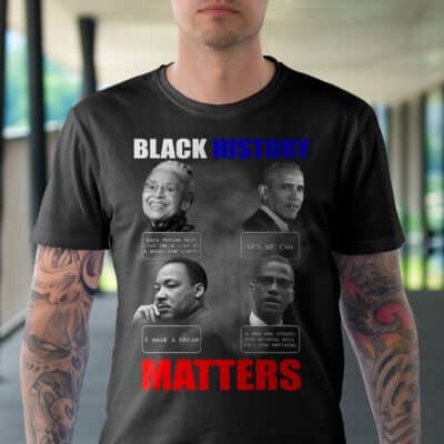 Alternative view of Black History Matters Rosa Obama Martin Malcolm Black History Month T-Shirt