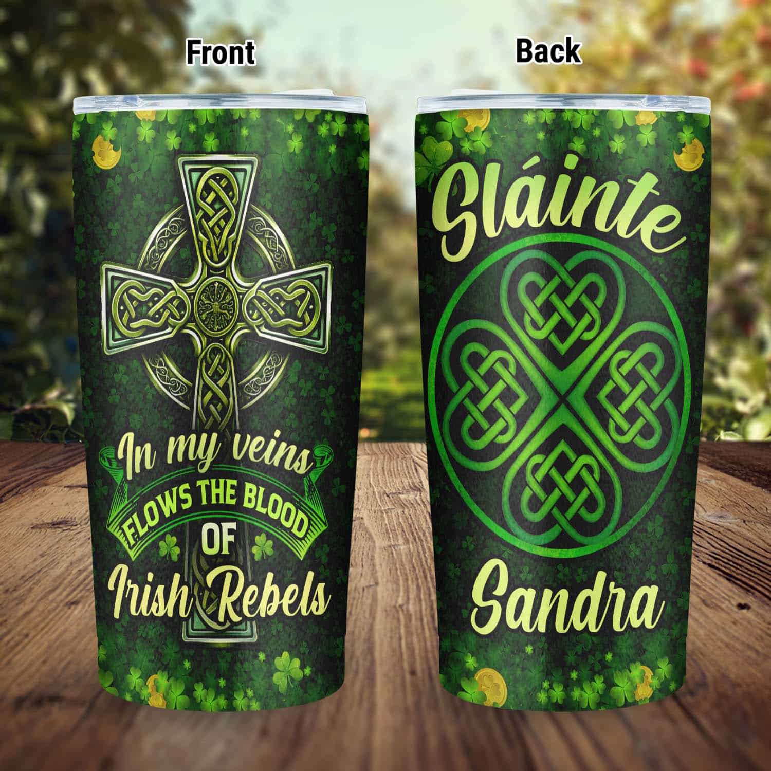 Mockup Main Feature Image 20oz Tumbler 1VT. Irish In My Veins