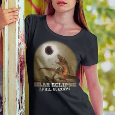 Alternative view of Total Solar Eclipse Dinosaur April 8 2024 T-Shirt - Astronomy Lover Shirt For Kids