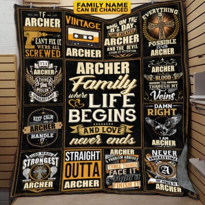 Personalized Family Name Where Life Begins And Love Never Ends Fleece Blanket - Sherpa Blanket