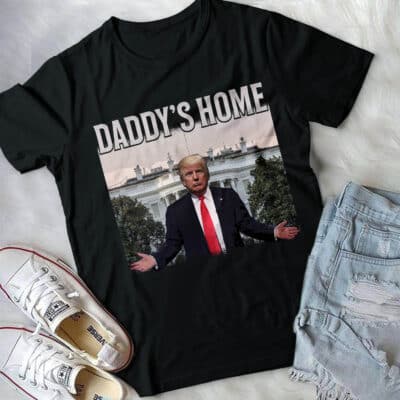 Alternative view of Daddy's Home Support Trump T-Shirt - Trump For President 2024 Shirt
