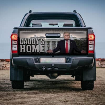 Daddy's Home Support Trump Truck Tailgate Decal Sticker Wrap - Vinyl Graphic Decal Bumper Sticker