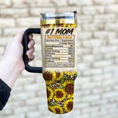 Alternative view of Best Mom Ever Sunflower Insulated Tumbler Cup With Handle and Straw - Mother's Day Gifts For Mom