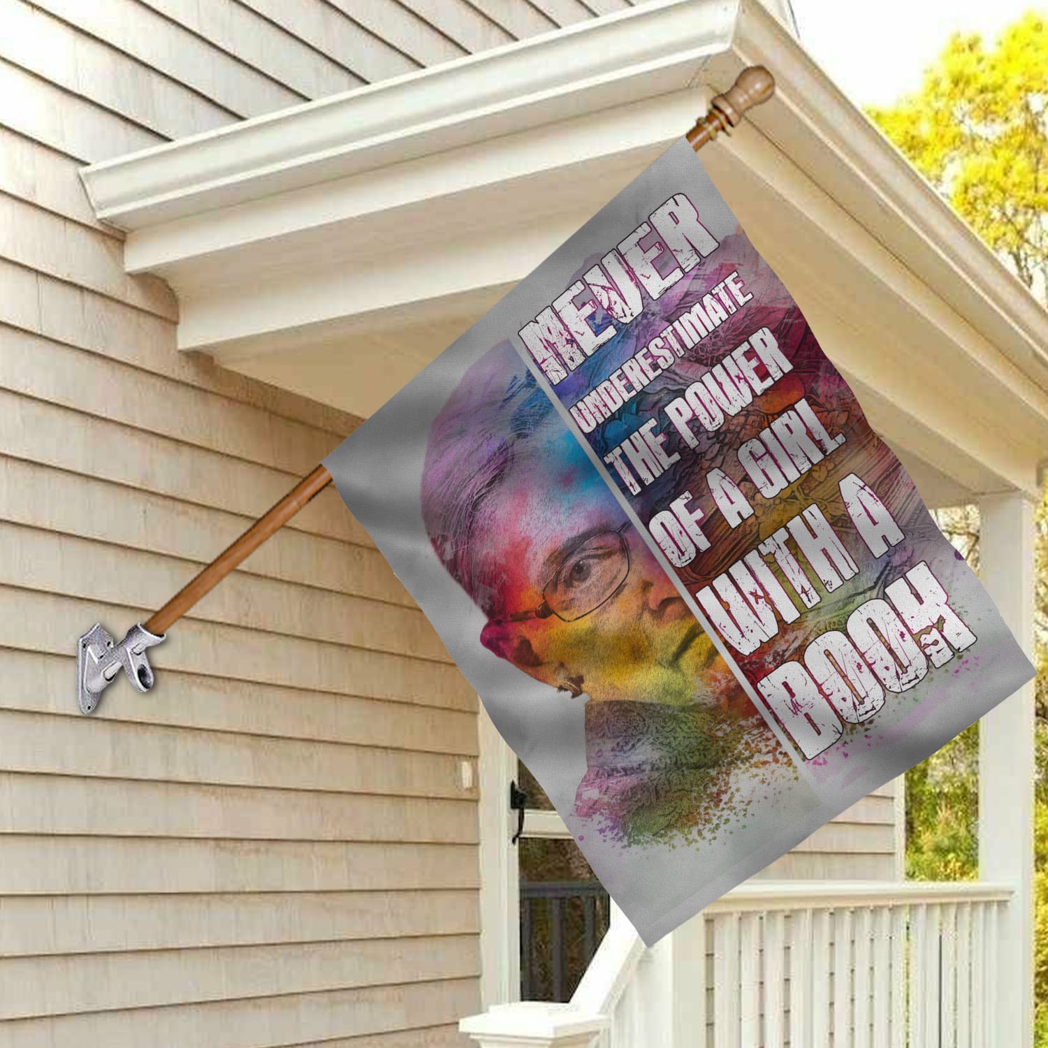 1VT. RBG The Power Of A Girl With Book flag mk7