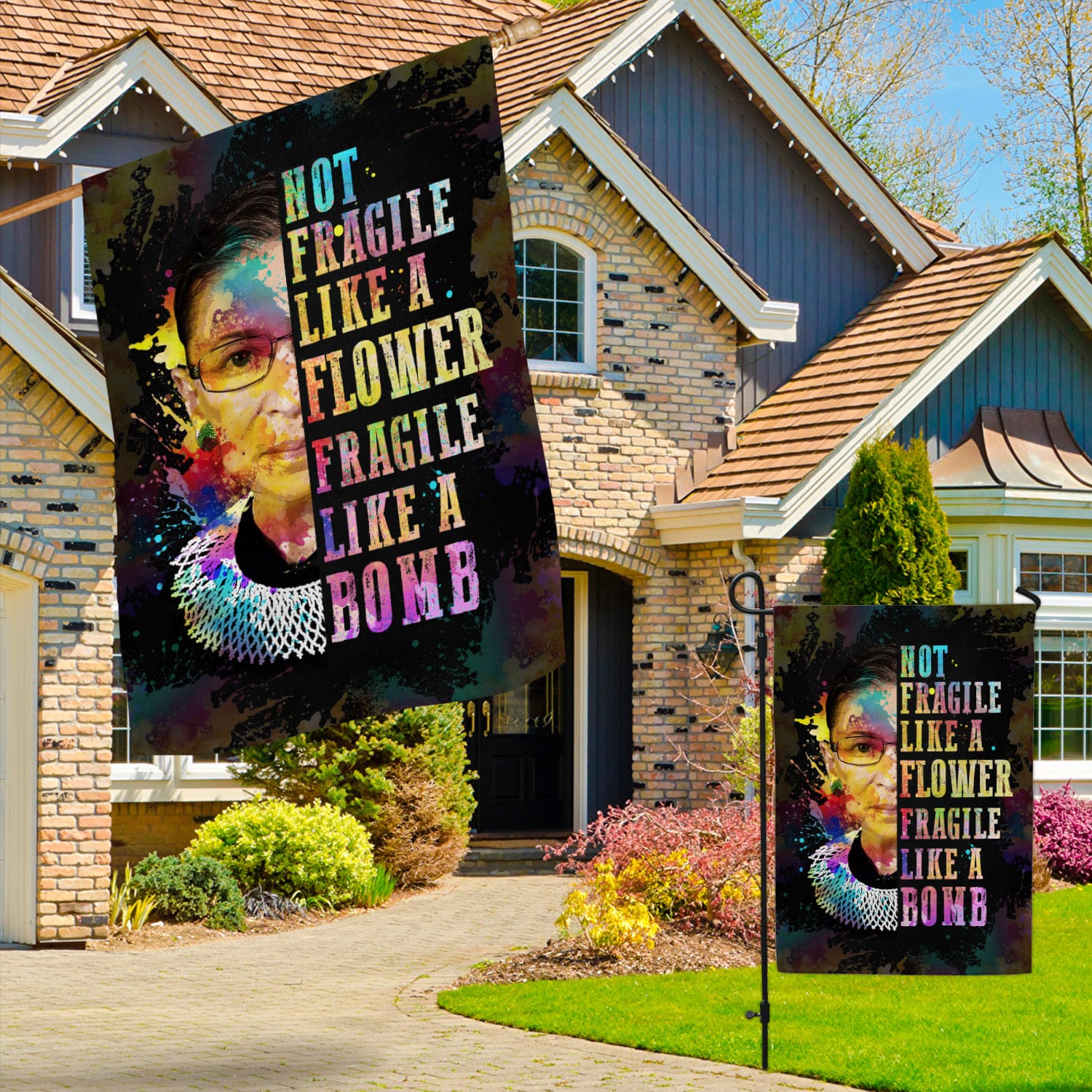 2VT. RBG Fragile Like A Flower flag mk2