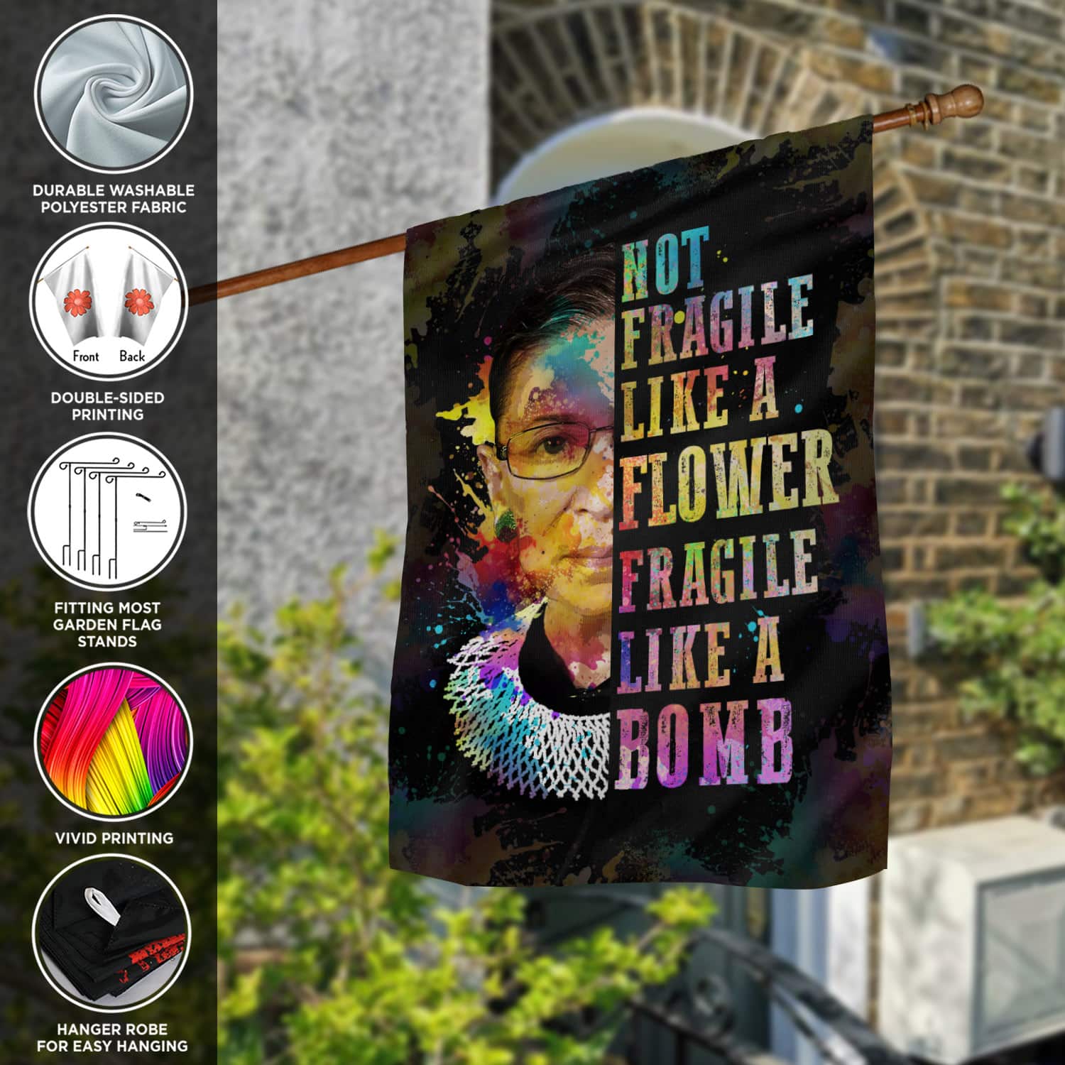 2VT. RBG Fragile Like A Flower flag mk5