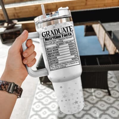 Alternative view of The Tassel Was Worth Hassle Graduation Gifts for Women Girls Daughter Son Insulated Tumbler Cup With Handle and Straw