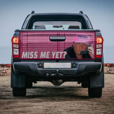 Miss Me Yet Funny Trump Truck Tailgate Decal Sticker Wrap - Trump 2024 Vinyl Graphic Decal Bumper Sticker