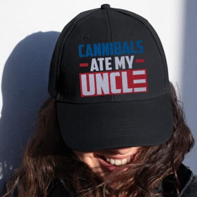 Cannibals Ate My Uncle Embroider Twill Hat Adjustable Cap for Men Women - Funny Joe Biden Hat Cap