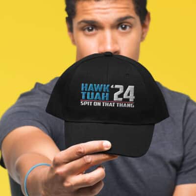 Alternative view of Hawk Tuah 24 Spit On That Thang Funny Political Election Embroidered Twill Hat Adjustable Cap For Men Women