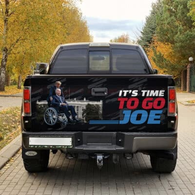 Alternative view of It's Time To Go Joe Funny Trump Biden Truck Tailgate Decal Sticker Wrap - Vinyl Graphic Decal Bumper Sticker