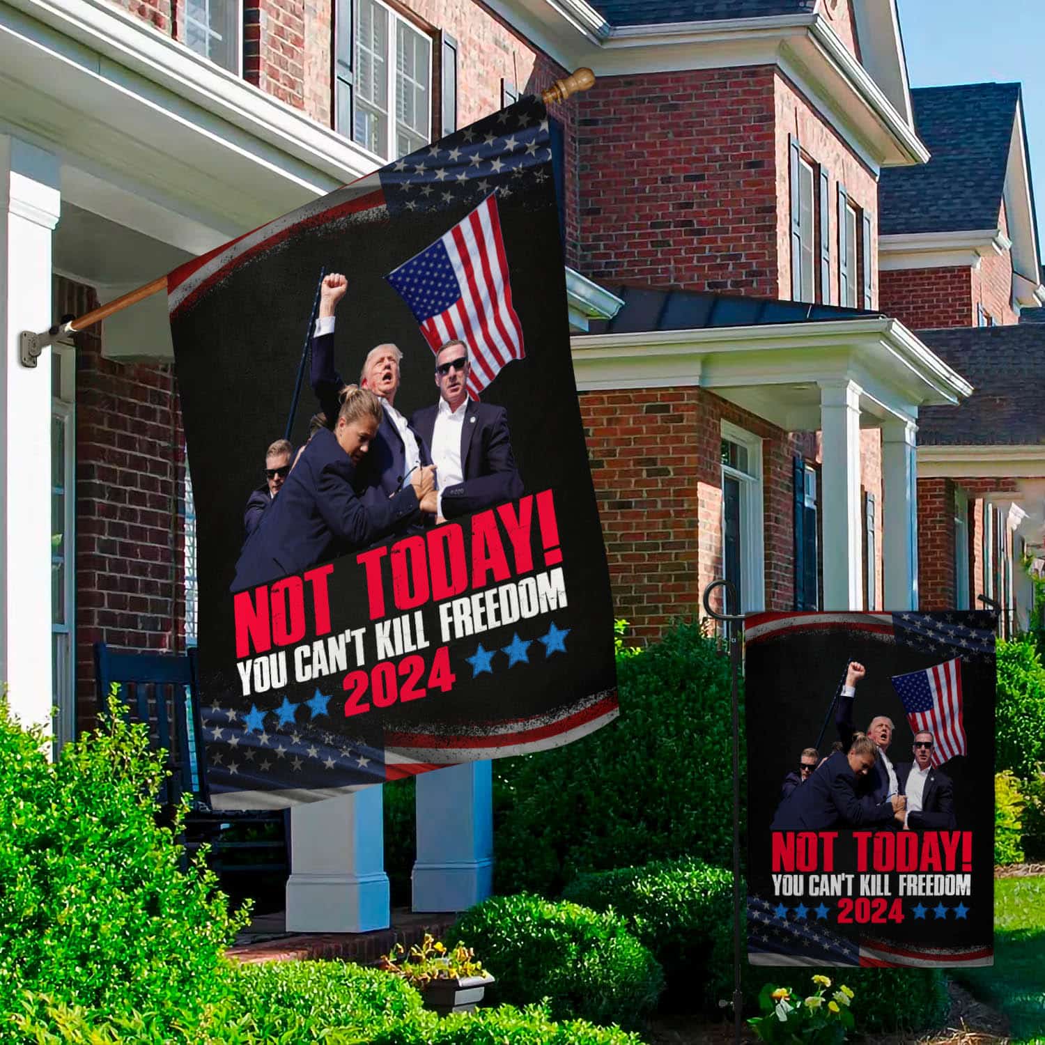 8VT. Trump Not Today flag mk2