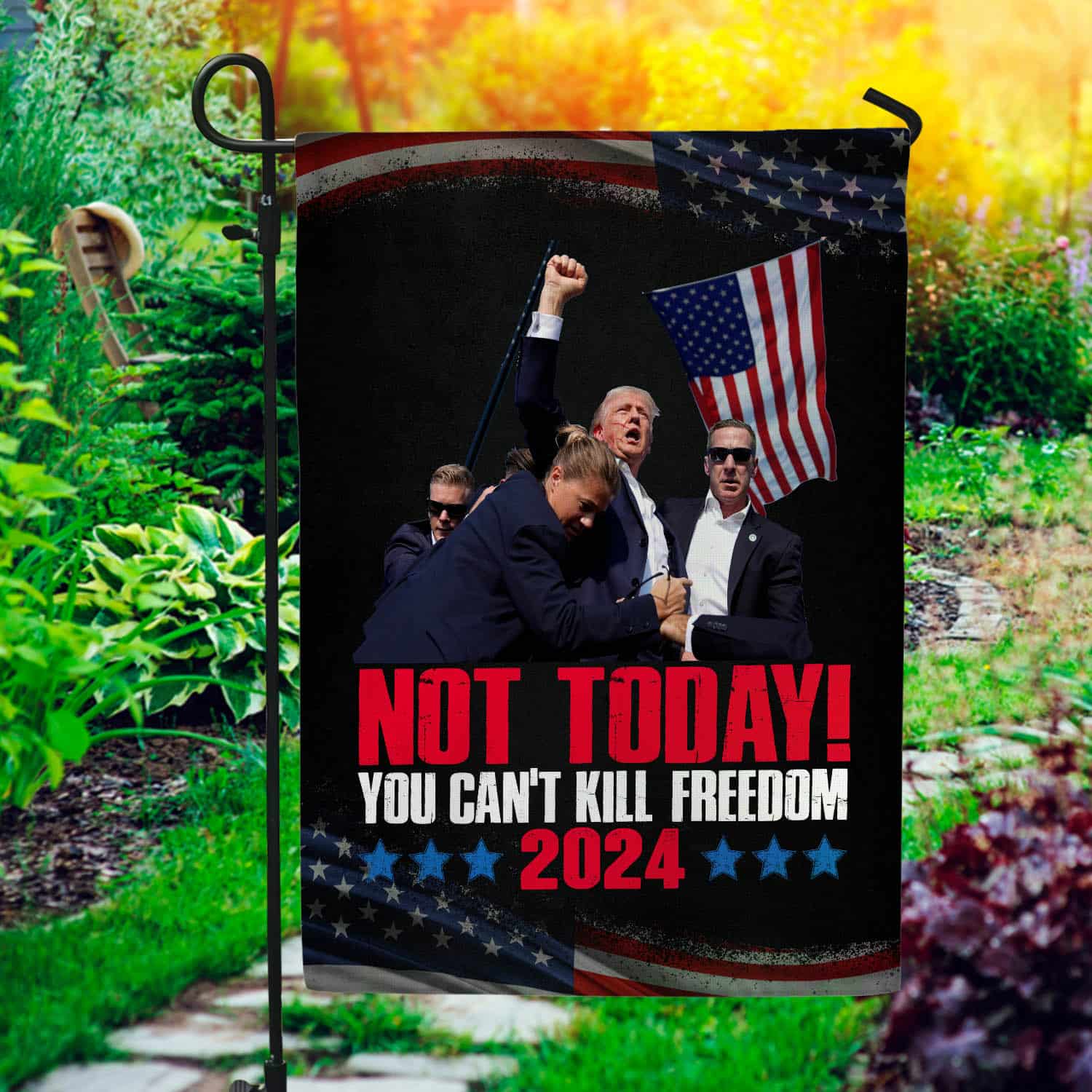 8VT. Trump Not Today flag mk3