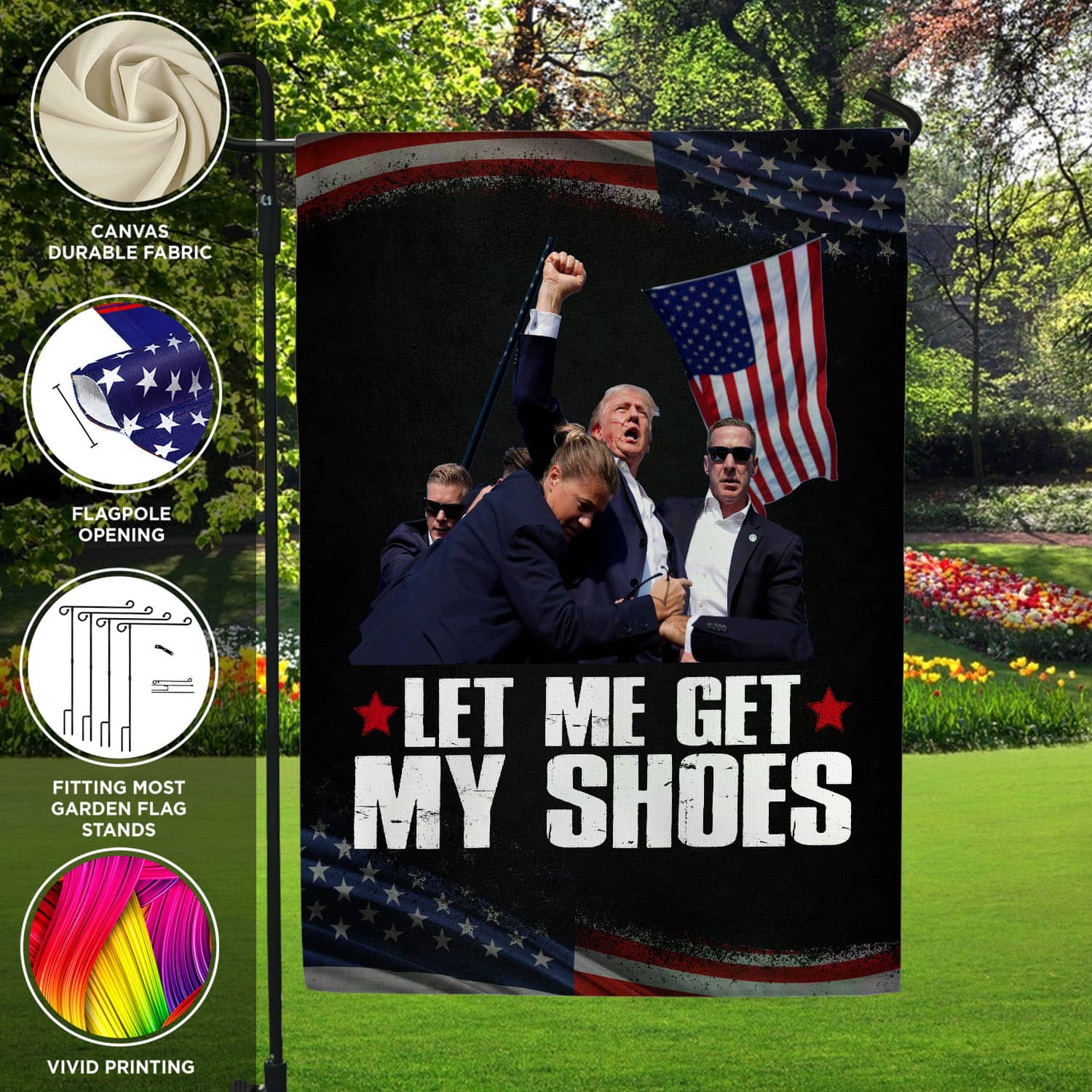 8VT. Trump Get My Shoes flag mk3