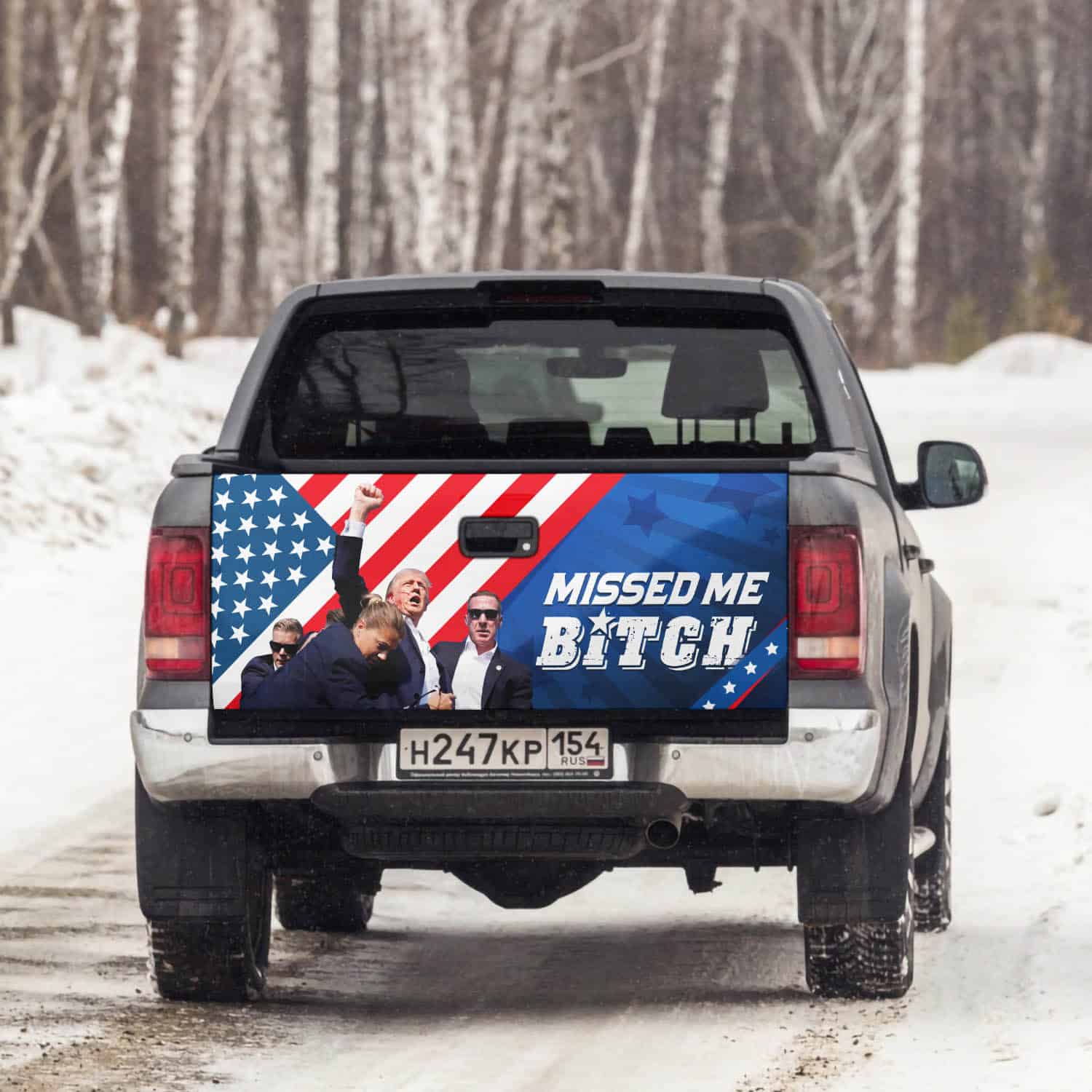 2VT. Missed Me Bitch Trump tailgate mk3