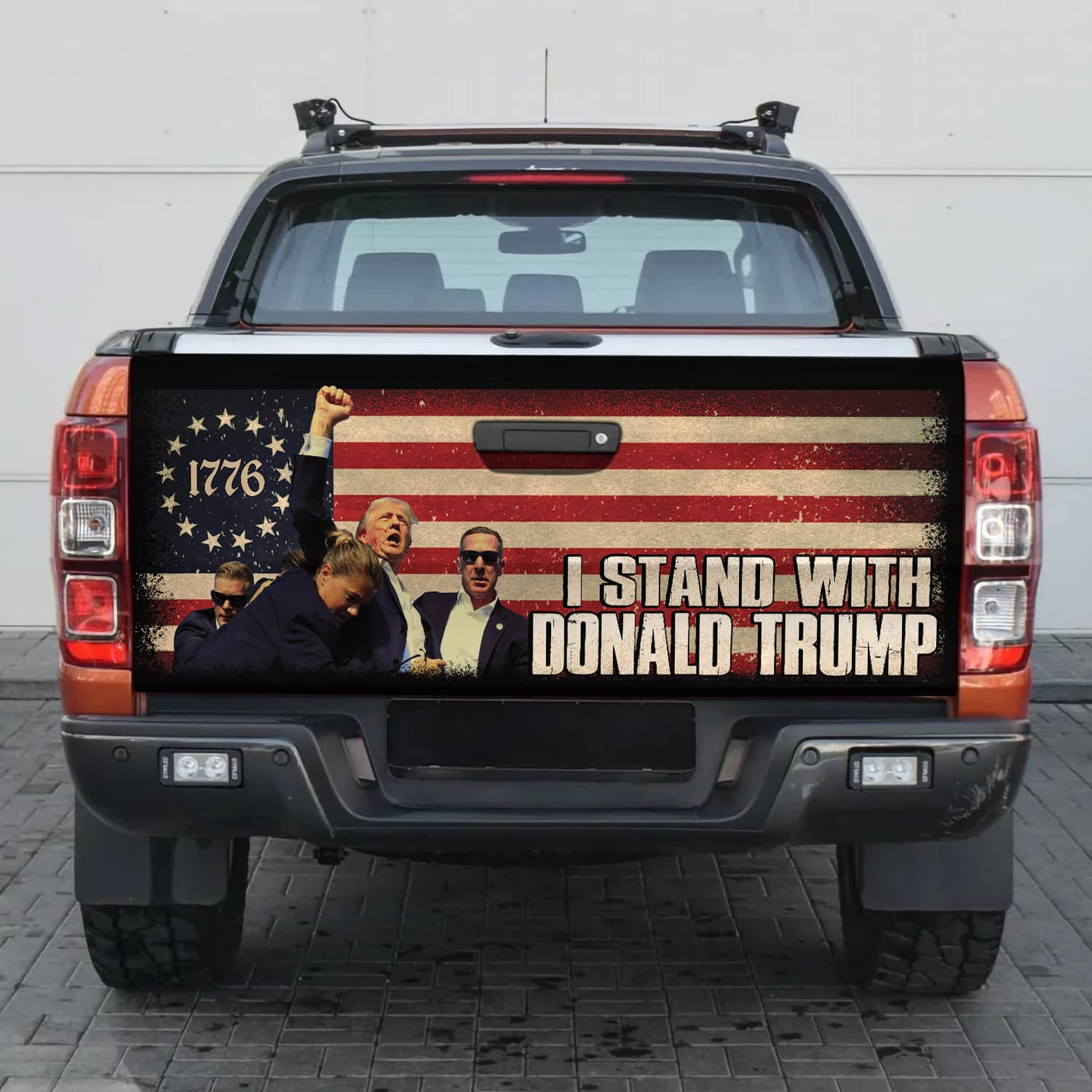 9VT. Stand With Donald Trump tailgate mk2