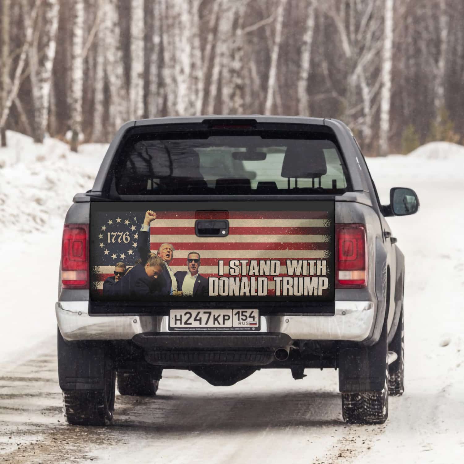 9VT. Stand With Donald Trump tailgate mk4