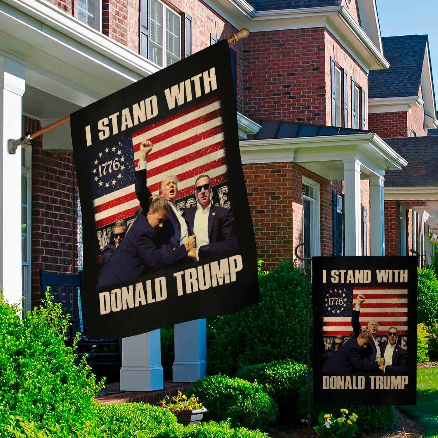 9VT. Stand With Donald Trump flag mk2