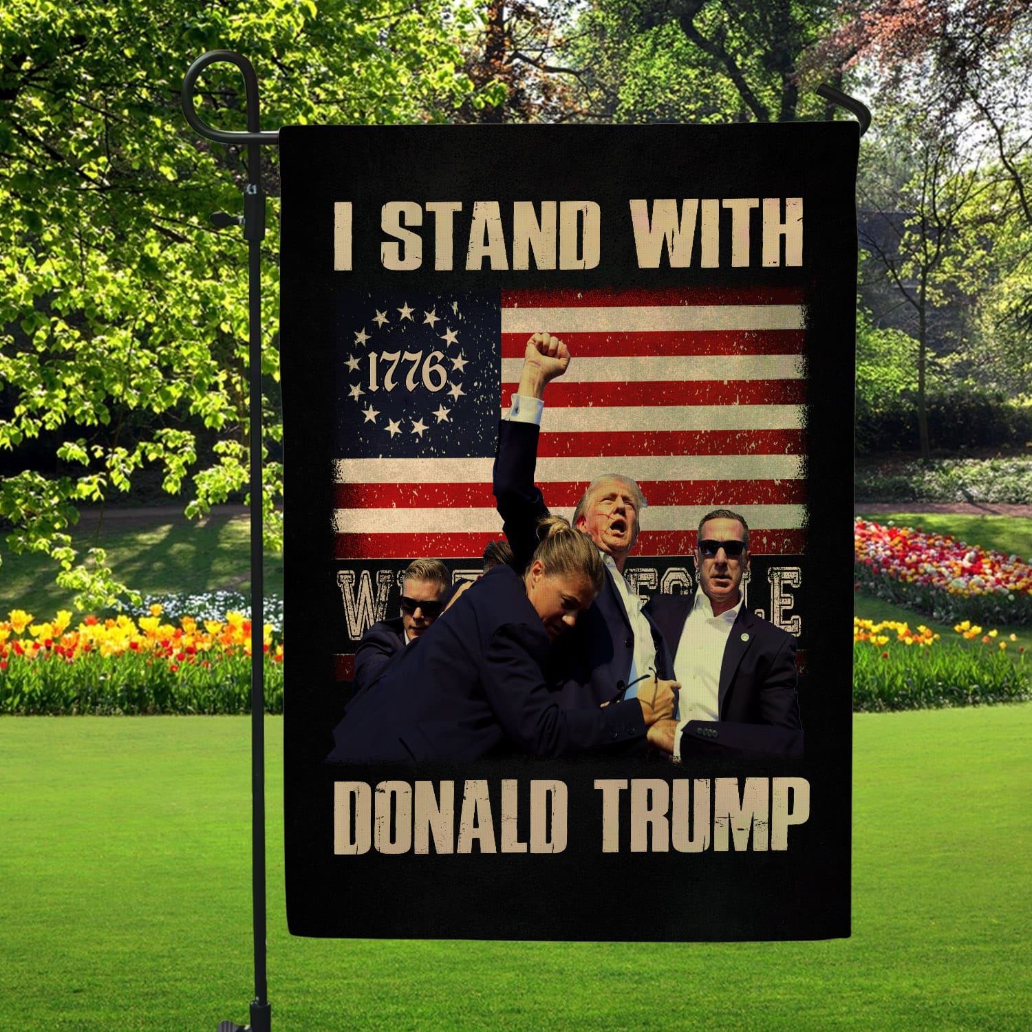 9VT. Stand With Donald Trump flag mk4