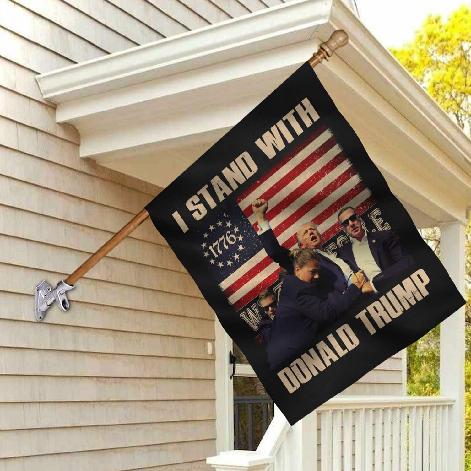 9VT. Stand With Donald Trump flag mk7