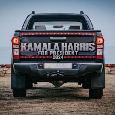 Kamala Harris 2024 For President Tailgate Decal Sticker Wrap - Support Harris Vinyl Graphic Decal Bumper Sticker