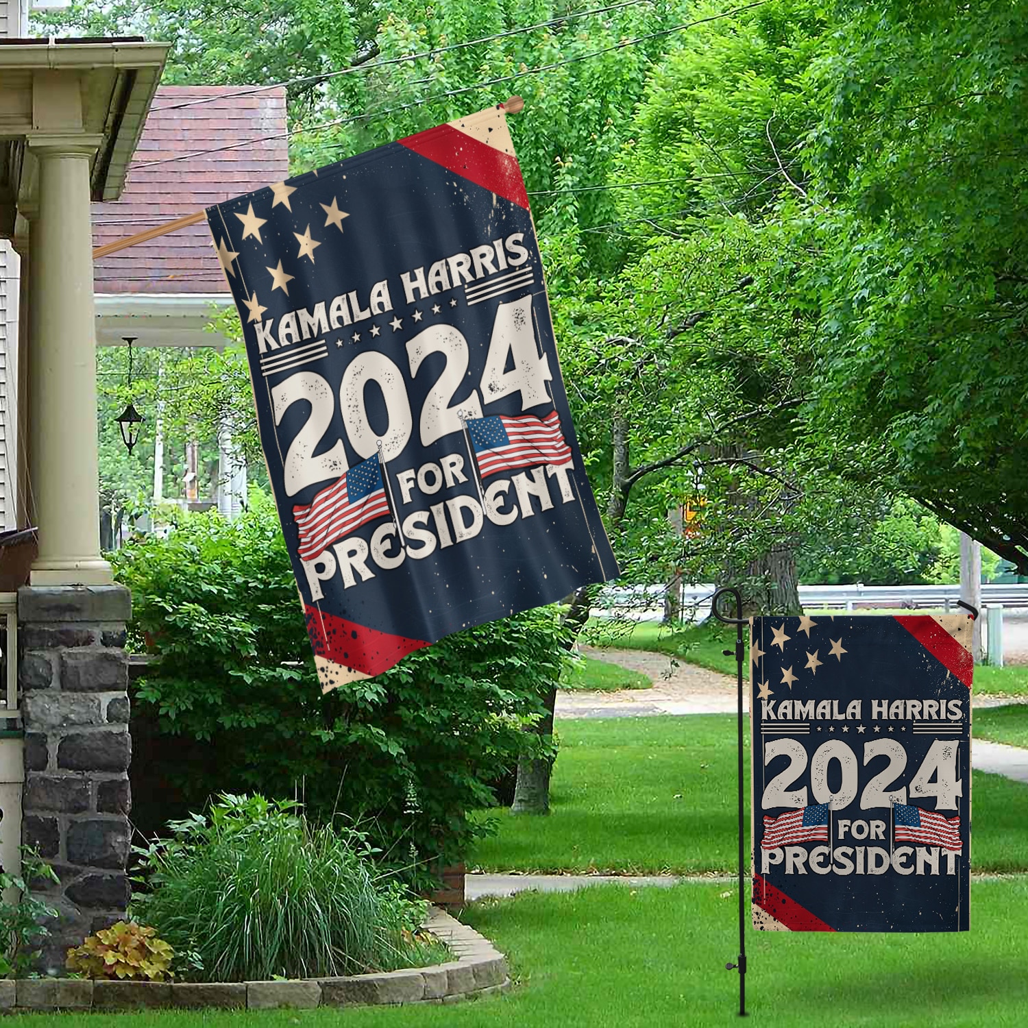 4VT. Kamala Harris For President FLAG mk1