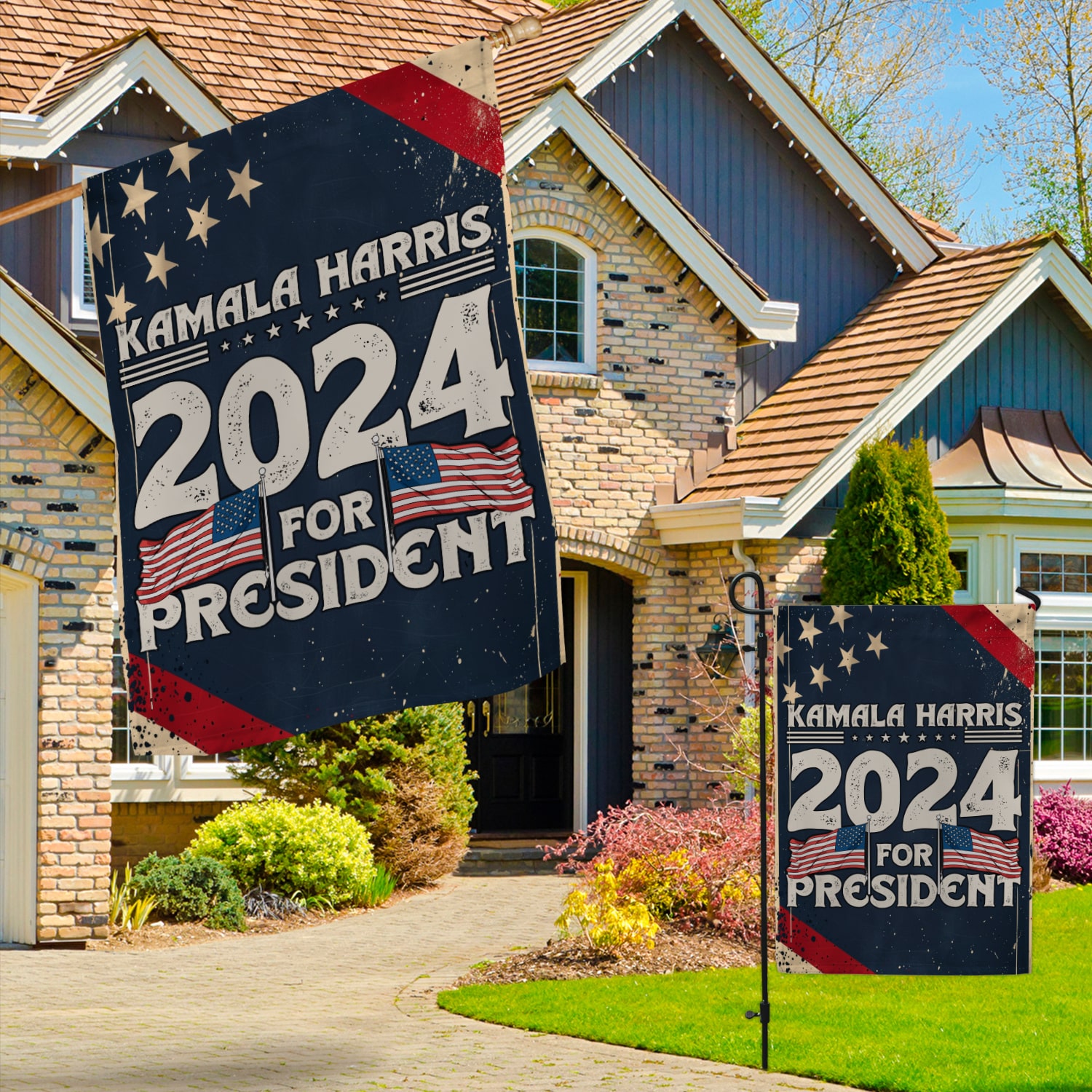 4VT. Kamala Harris For President FLAG mk2