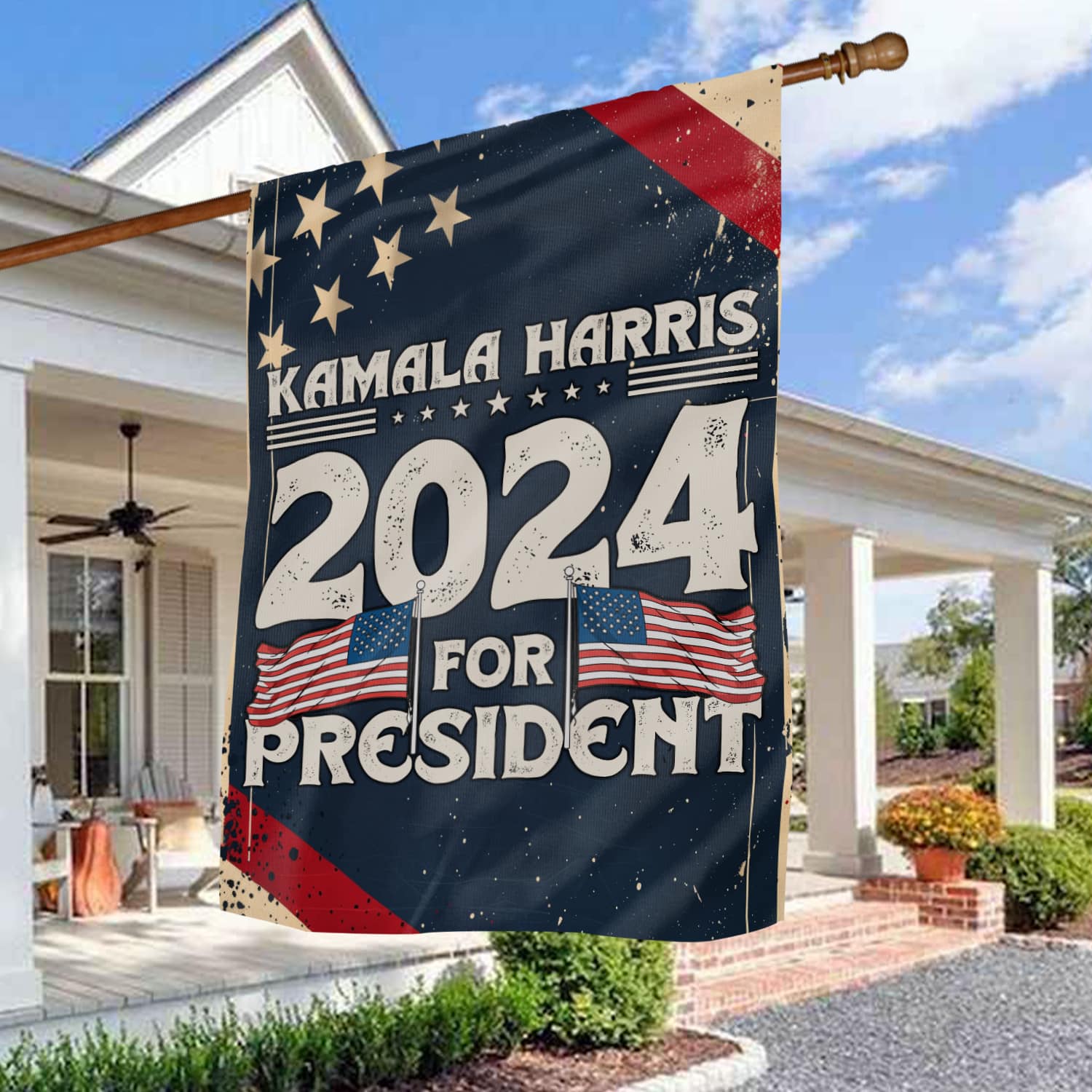 4VT. Kamala Harris For President FLAG mk8