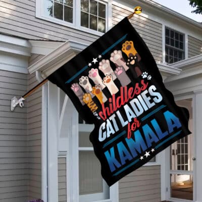 Childless Cat Ladies Vote Kamala Harris Garden Flag - House Flag - Wall Flag